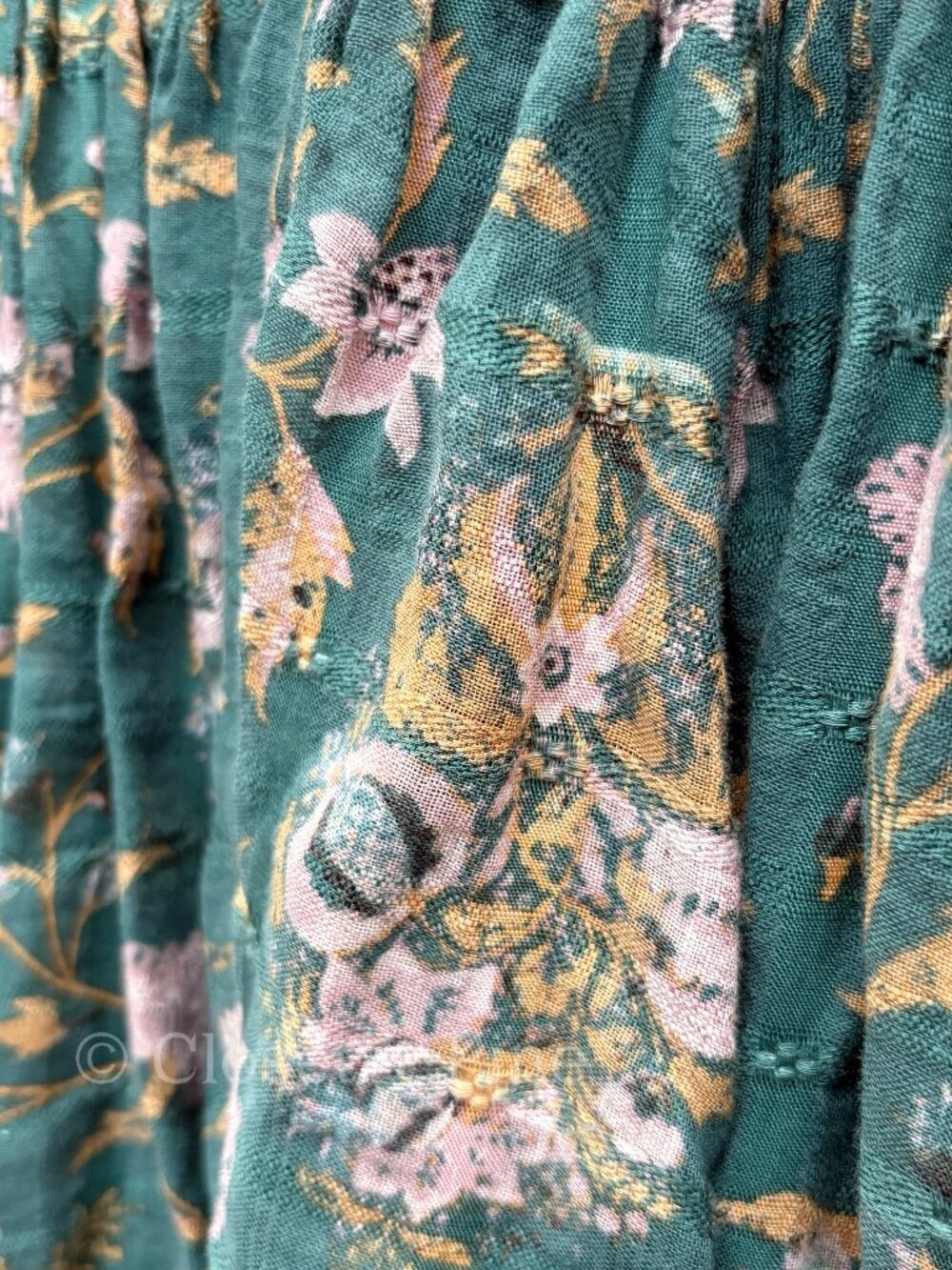 Free People Oasis Floral Midi Dress Jade Green Size Small Boho Western - Picture 11 of 17